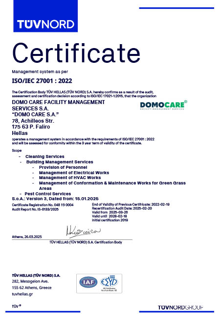 FACILITY SERVICES COMPANIES CERTIFICATES 002